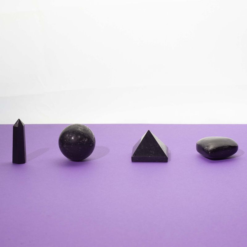 Black Tourmaline Gemstone Retail Display Pack - Assorted Shapes