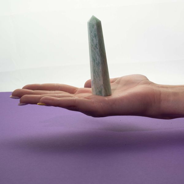 Gemstone Six Face Obelisk Points approx 11cm - Amazonite