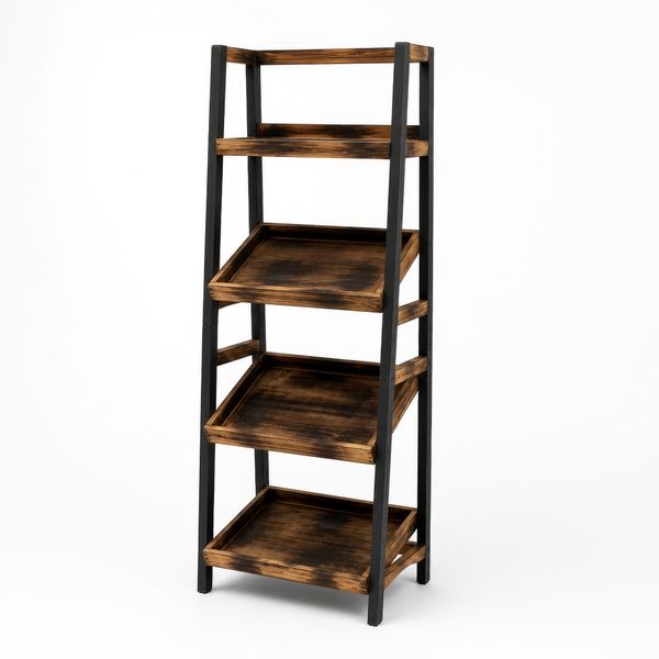 Shelf Unit - Top Shelf with Three Sloping Shelves (60x40x160cm)