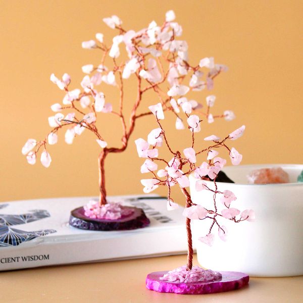 Gemstone Trees with Agate Base