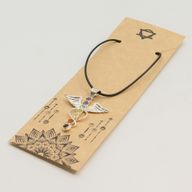 Indian Devotional Pendants - Silver Plated (45cm Cord)- Angel Chakra