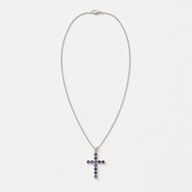 Indian Devotional Pendants - Silver Plated (45cm Chain)- Ionite Crucifix