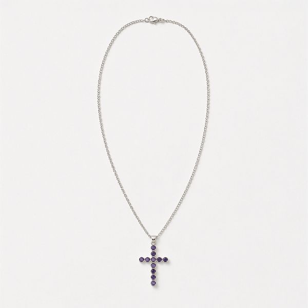 Indian Devotional Pendants - Silver Plated (45cm Chain)- Ionite Crucifix
