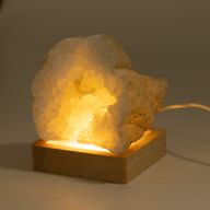 8cm Square Wooden USB LED Stand - Cool/Warm/Daylight