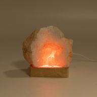 8cm Square Wooden USB LED Stand - Multi Colour