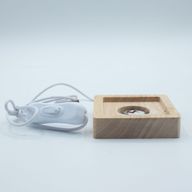 8cm Square Wooden USB LED Stand - Multi Colour