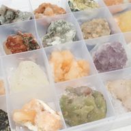 Mineral Specimen - Mixed Indian Zeolites in a Display