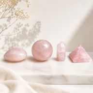 Rose Quartz Gemstone Retail Display Pack - Assorted Shapes