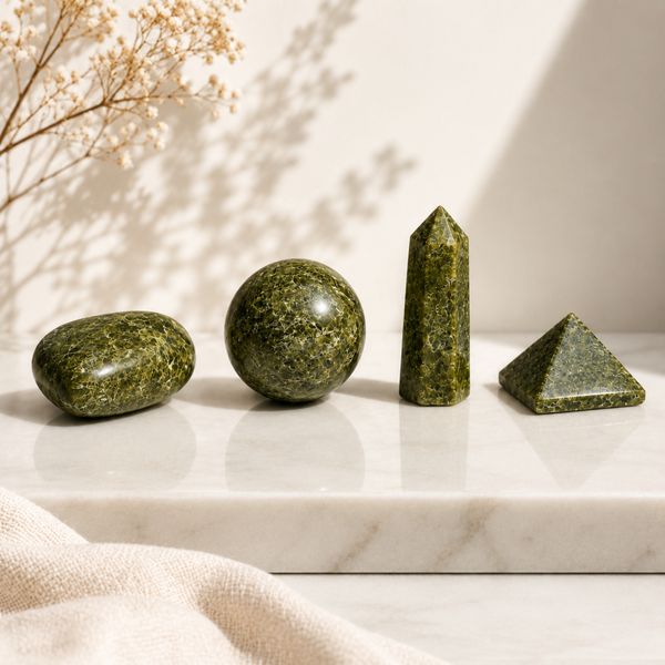 Epidote Gemstone Retail Display Pack - Assorted Shapes