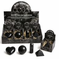 Black Tourmaline Gemstone Retail Display Pack - Assorted Shapes