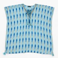 Nomad Sari On the Med Collection - Kaftan - Turquoise & Blue Bold Fish Print