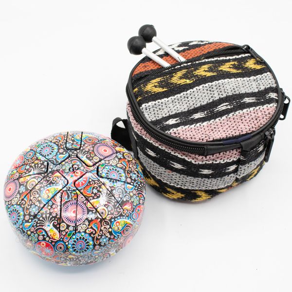 Small Happy Drum Multi Coloured - 13x9cm