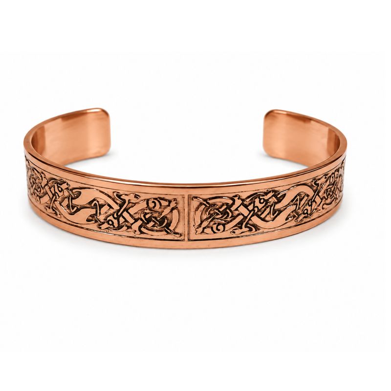 Solid Copper Bracelets Medieval Range with Affirmations Engravings (assorted)