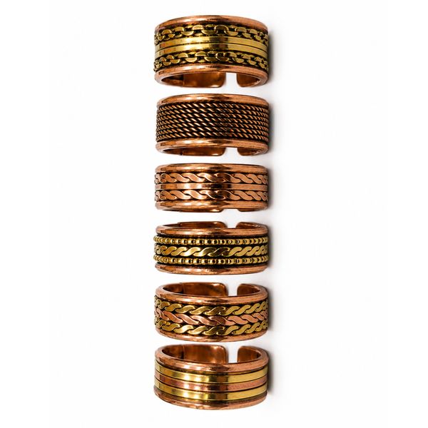 Copper Rings Classic Banded- Assorted Designs & Sizes