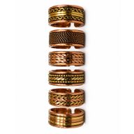 Copper Rings Classic Banded- Assorted Designs & Sizes