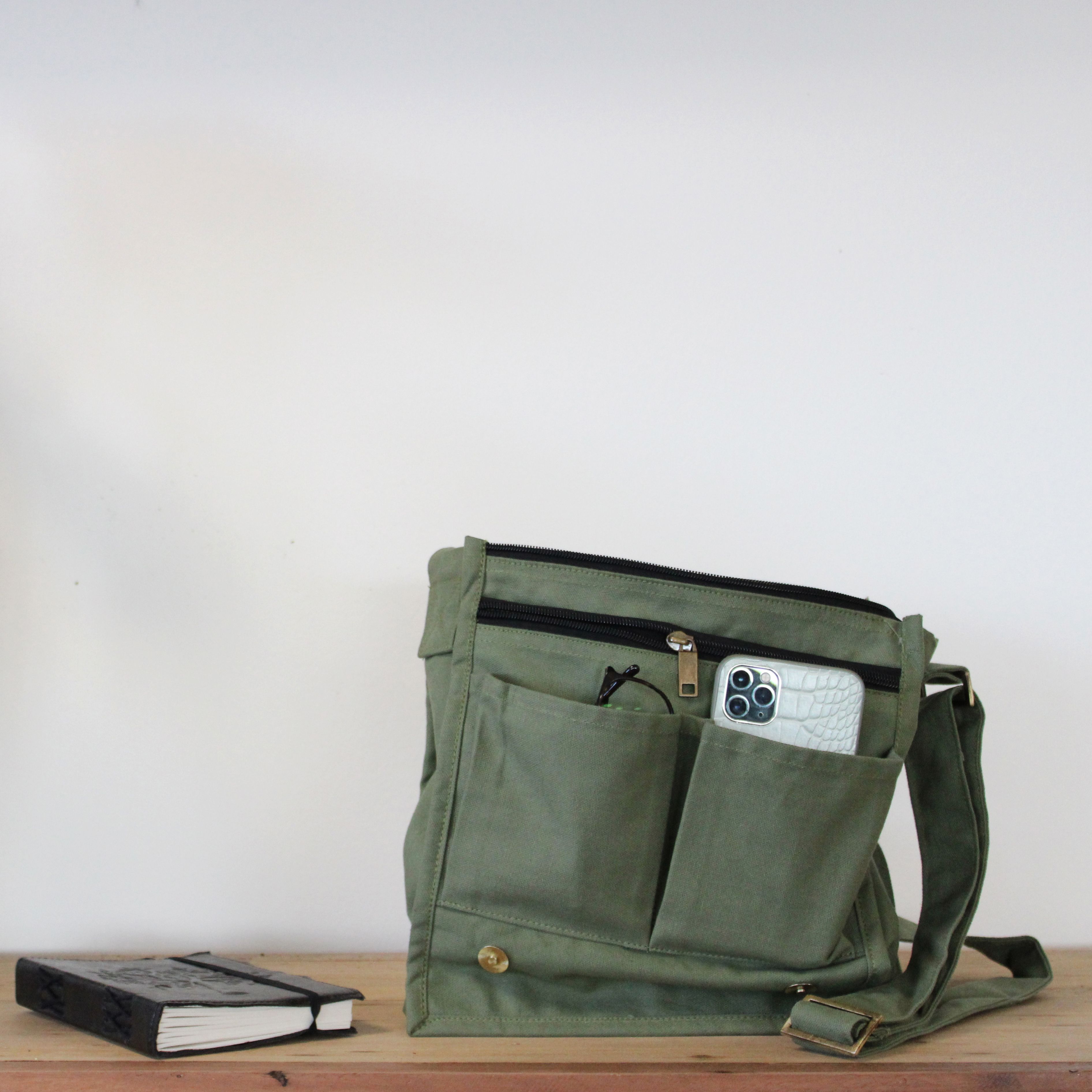 Cotton Canvas Laptop Messenger Bags