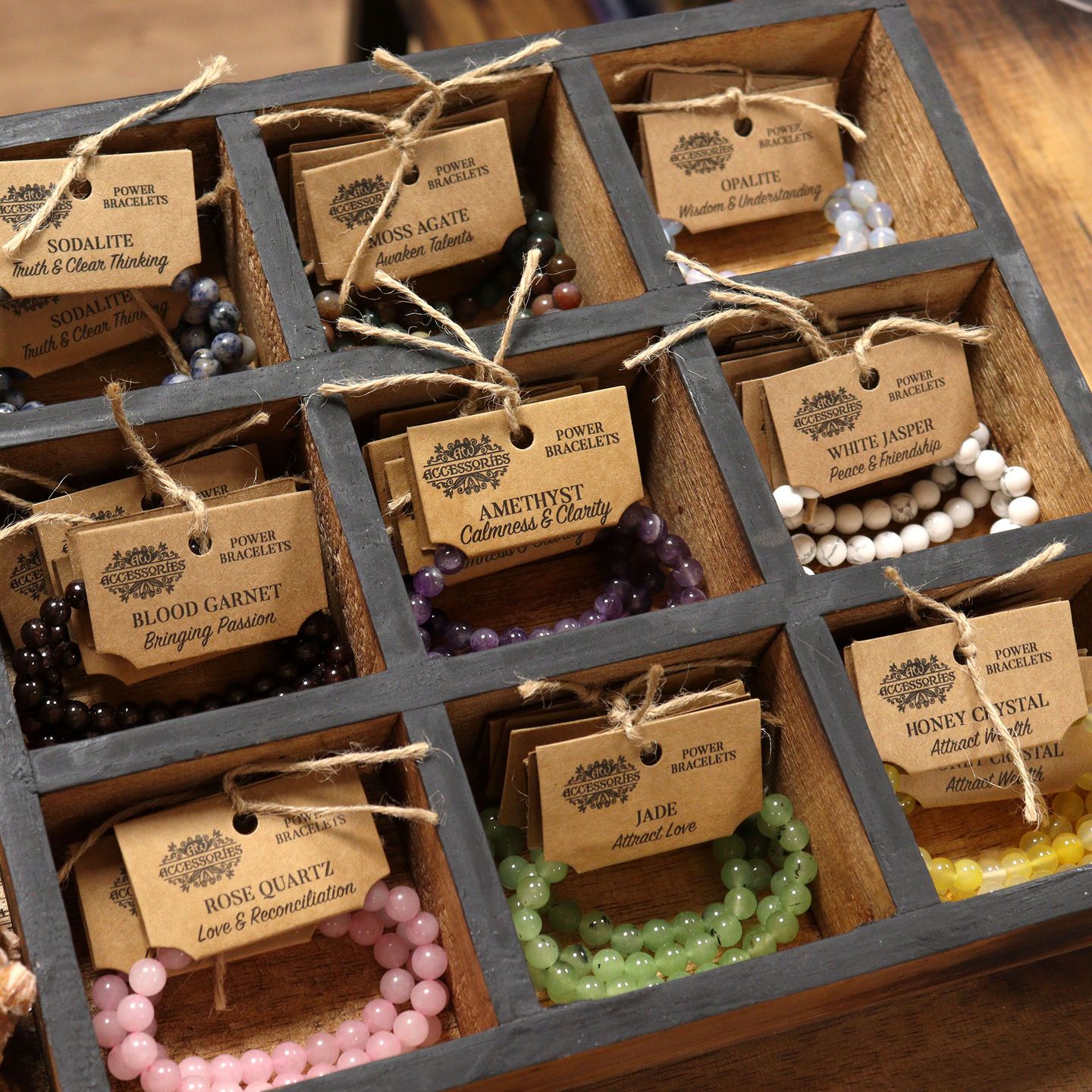 Wholesale Gemstone Power Bracelets