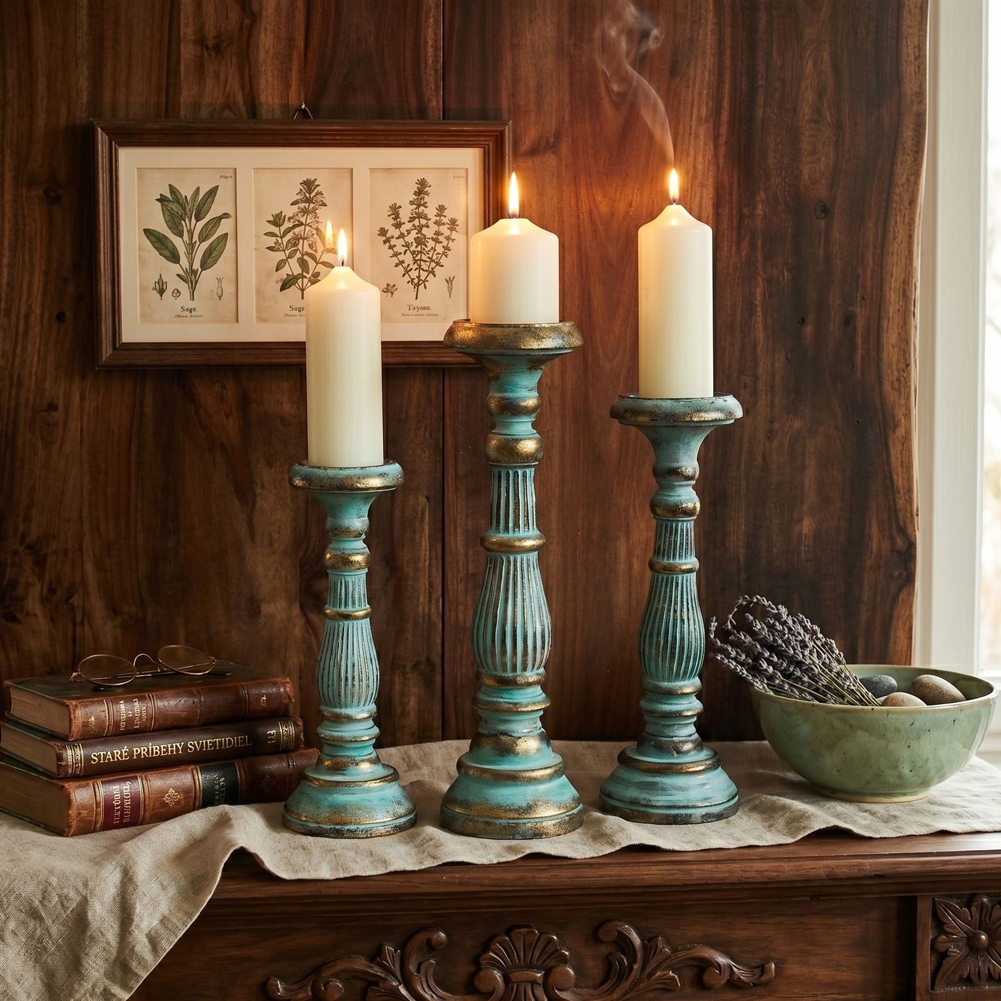 Vintage Candle Stands