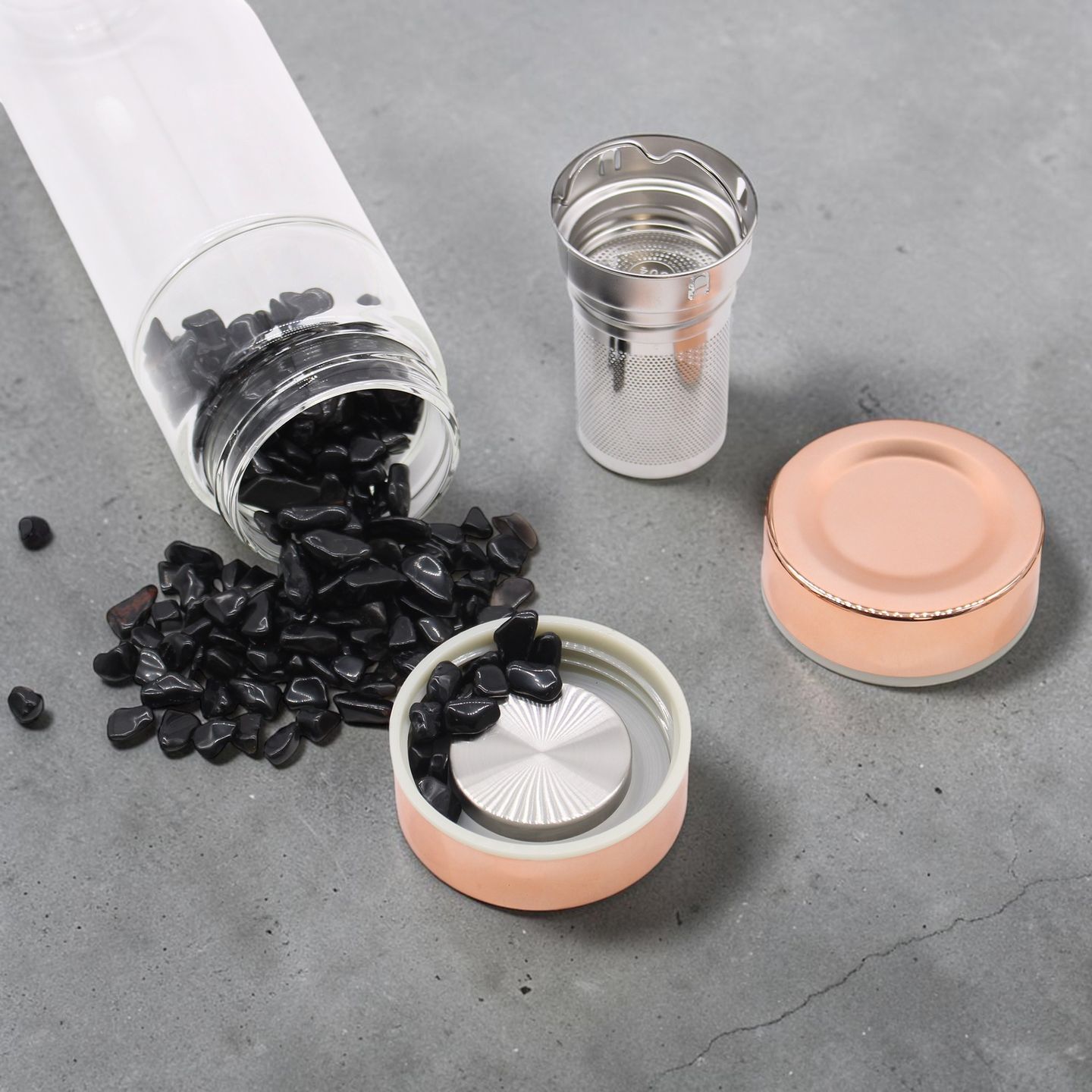 Crystal Glass Tea Infuser Bottles