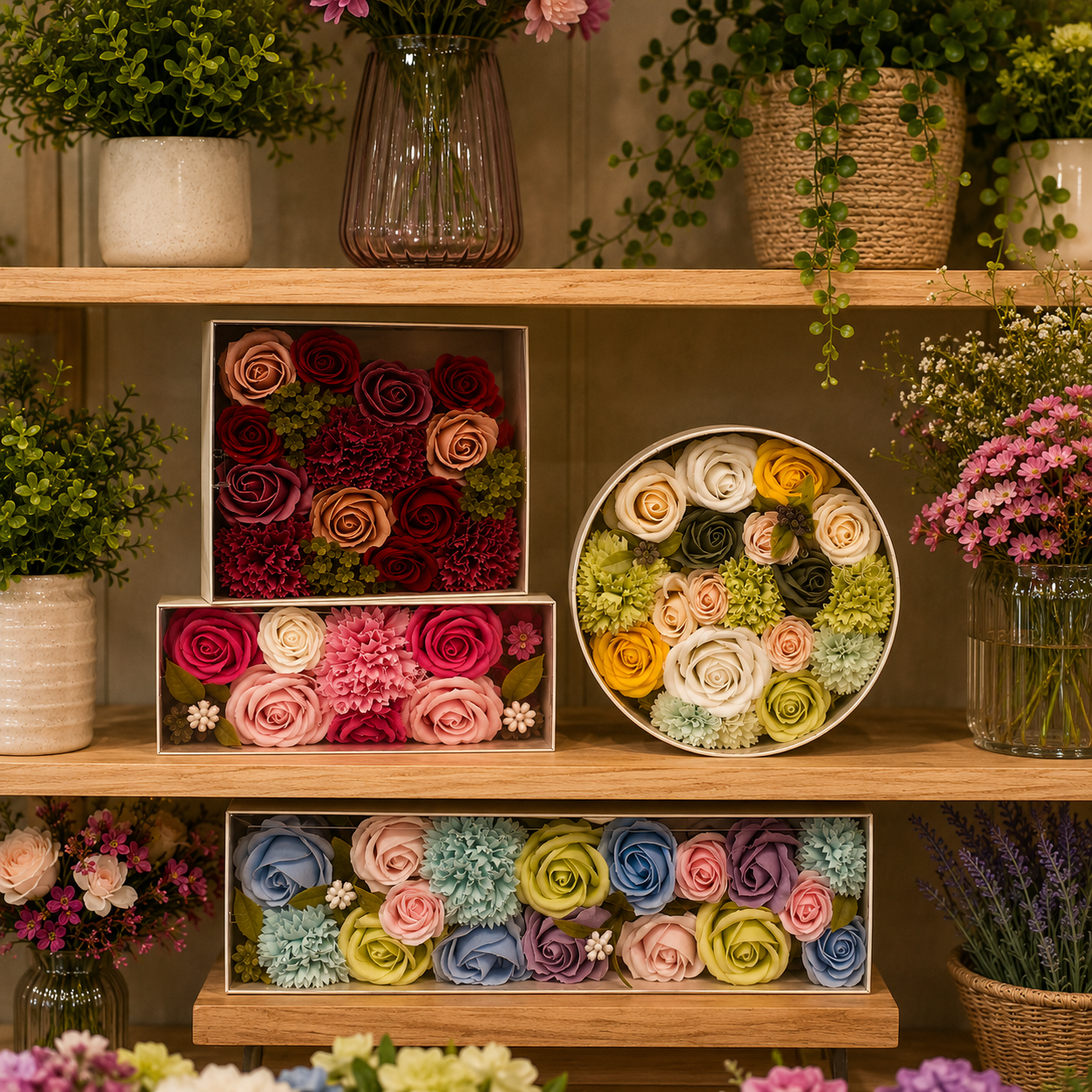 Soap Flowers Gift Boxes