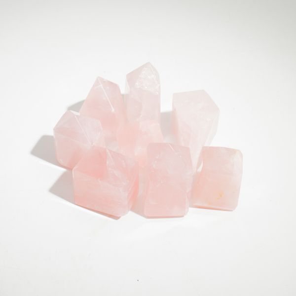 Bulk Gemstone Points approx 6cm (0.5KG) - Indian Rose Quartz (approx 8 pieces)