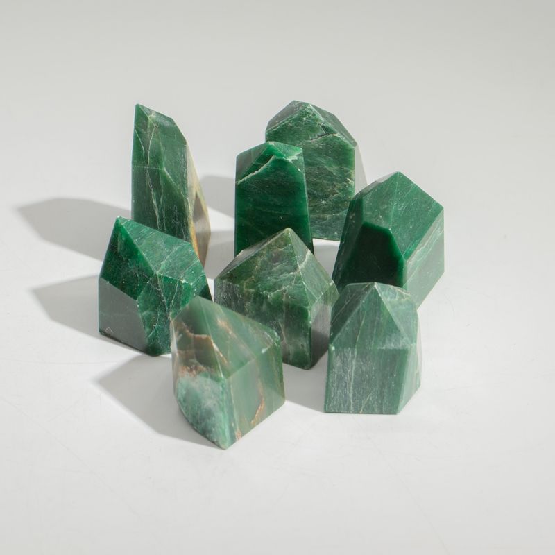 Bulk Gemstone Points approx 6cm (0.5KG) - Indian Jade (approx 8 pieces)