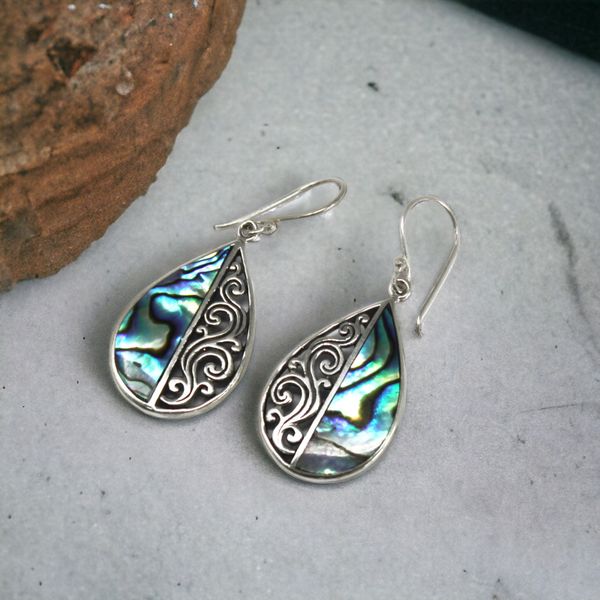 Shell and Silver Earrings
