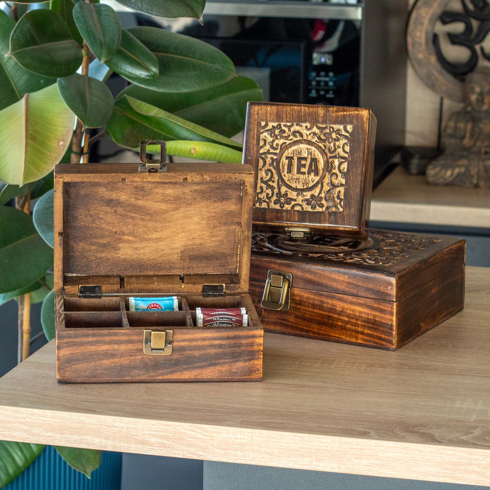 Mango Wood Tea Boxes