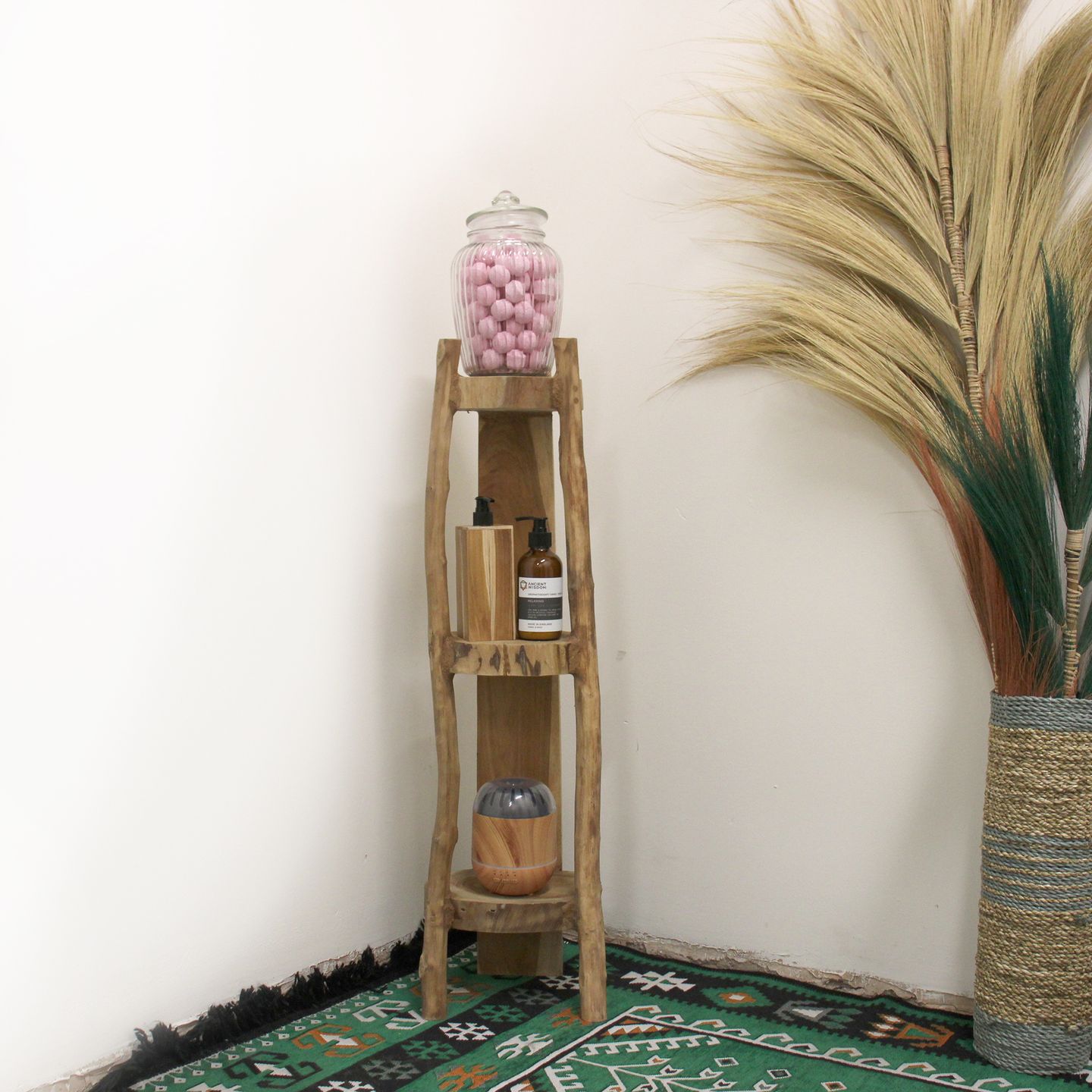 Natural Teak Display