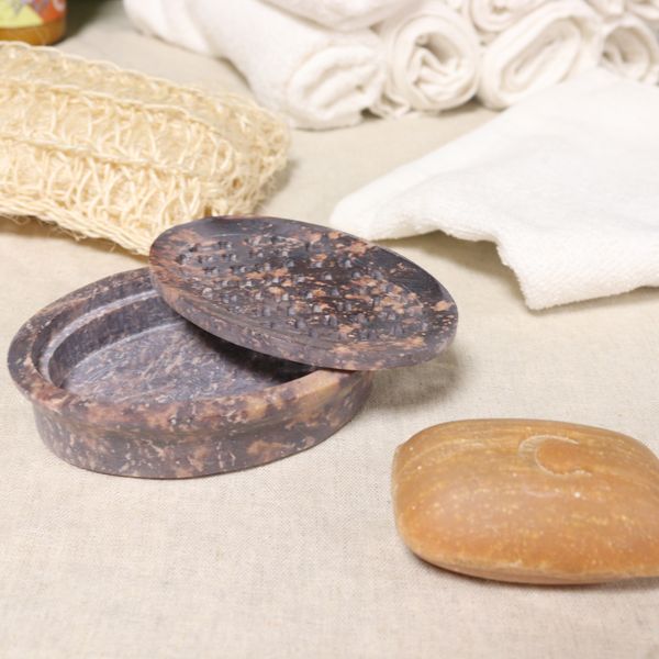 Natural stone soap dish