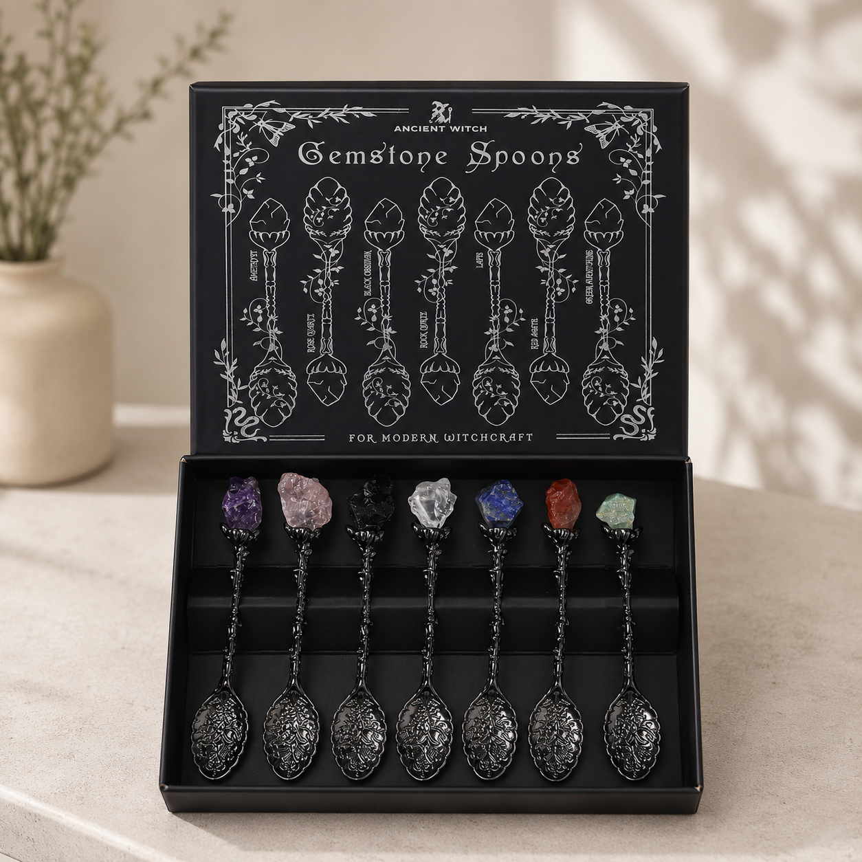 Gemstone Crystal Witch Spoons