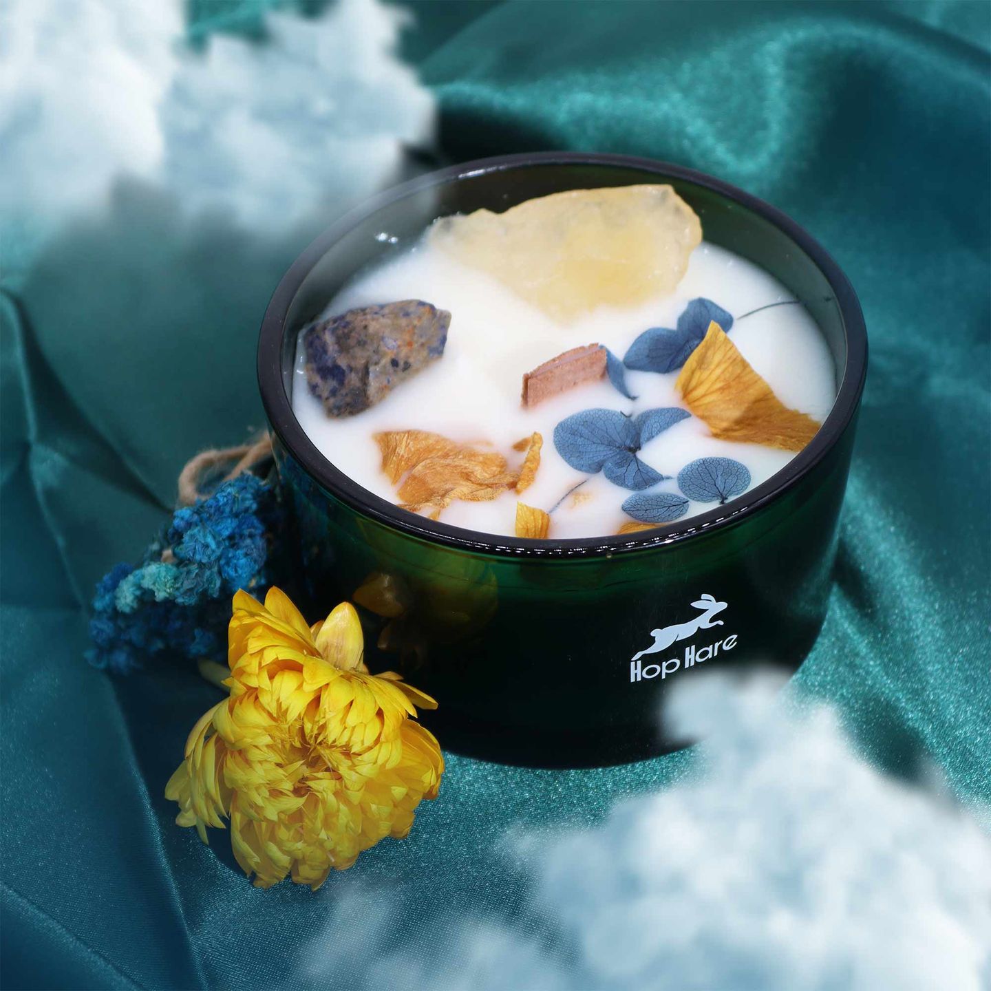 Hop Hare Crystal Floral Candles
