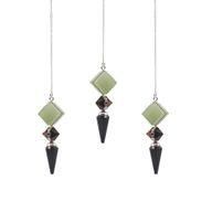 Builder of Realms - Three Piece Pendulum - Black Agate - Green Aventurine - Tiger Eye