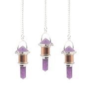 The Violet Engine- Combo Piece Copper Pendulum -  Amethyst