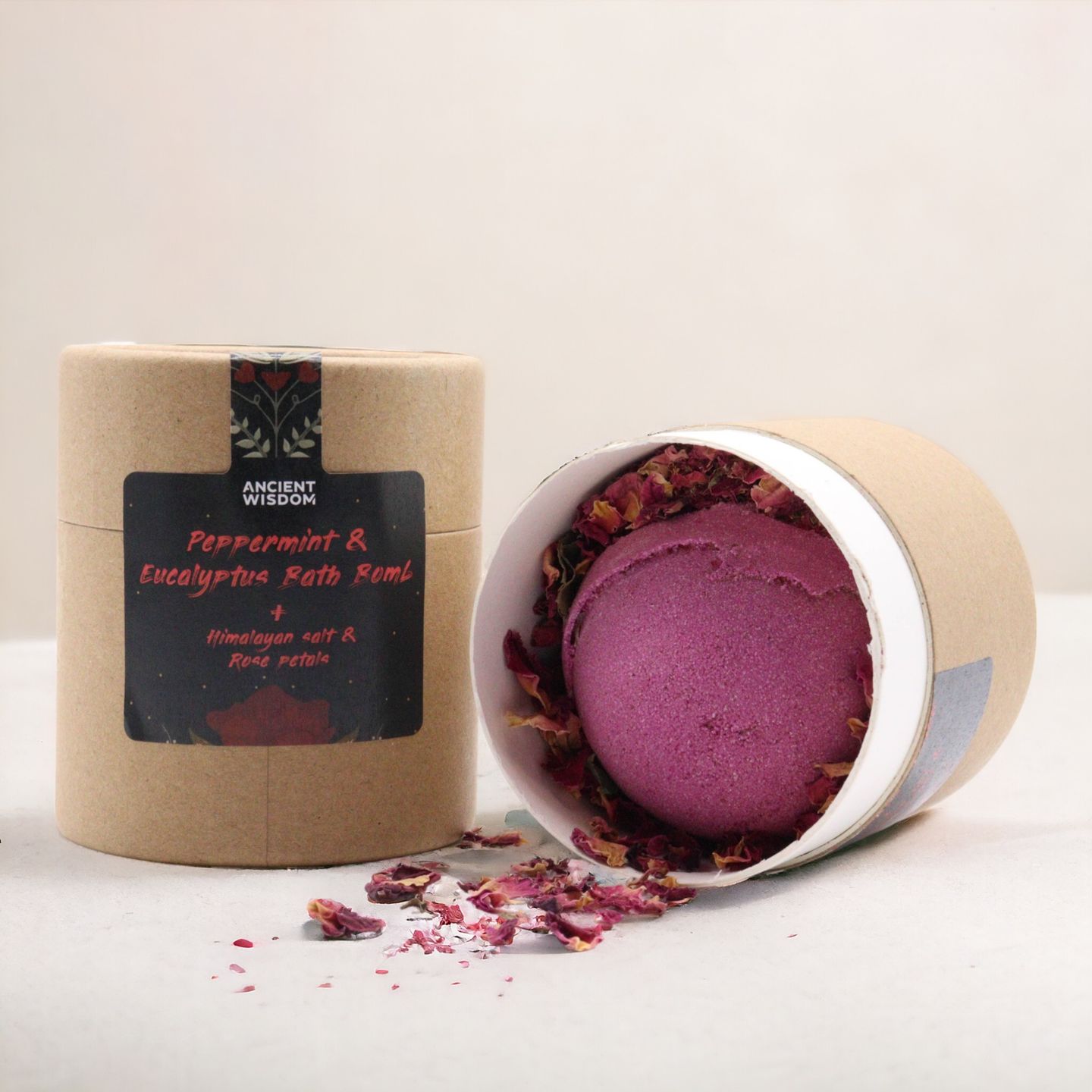 Aromatherapy Set: Bath Bomb, Himalayan Bath Salt and Flowers