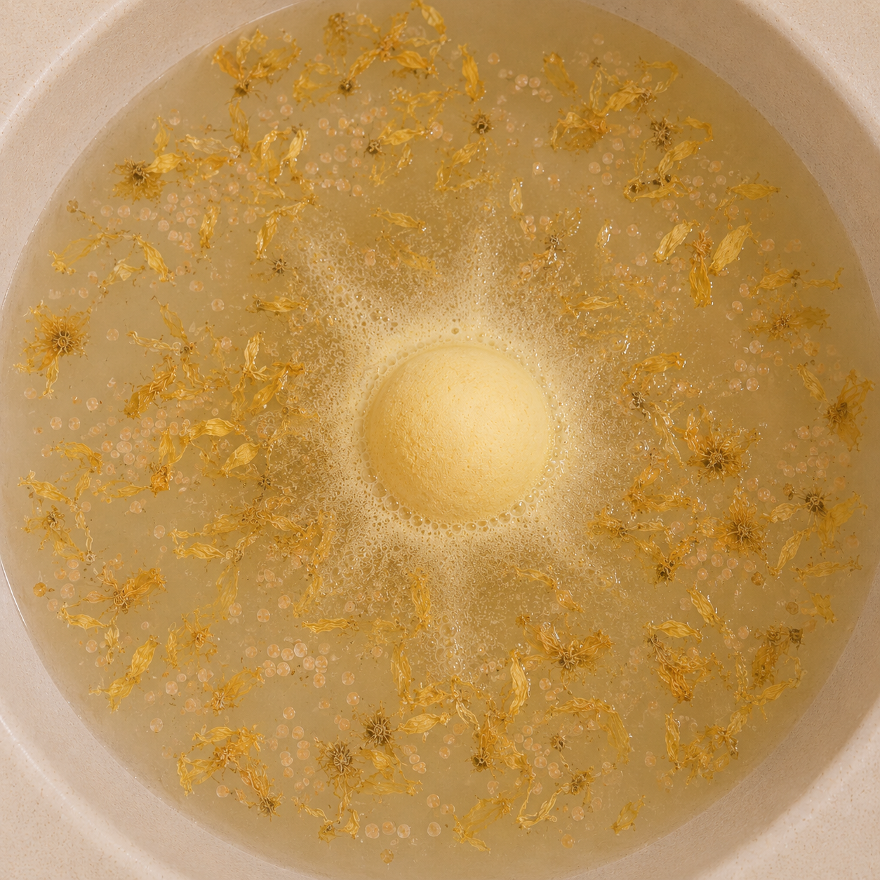 Aromatherapy Set: Bath Bomb, Himalayan Bath Salt and Flowers