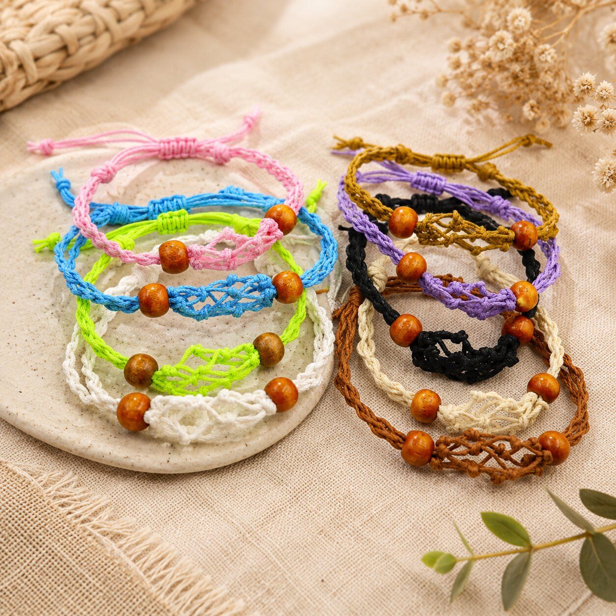 Crystal Gemstone Bracelet Cords