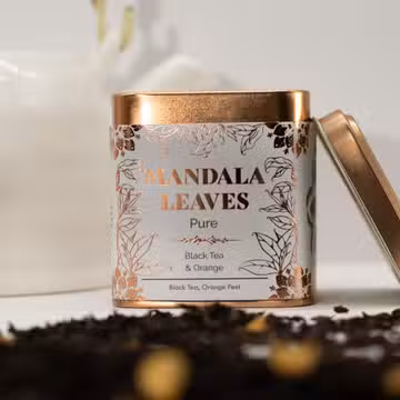 Mandala Leaves loose leaf tea tins