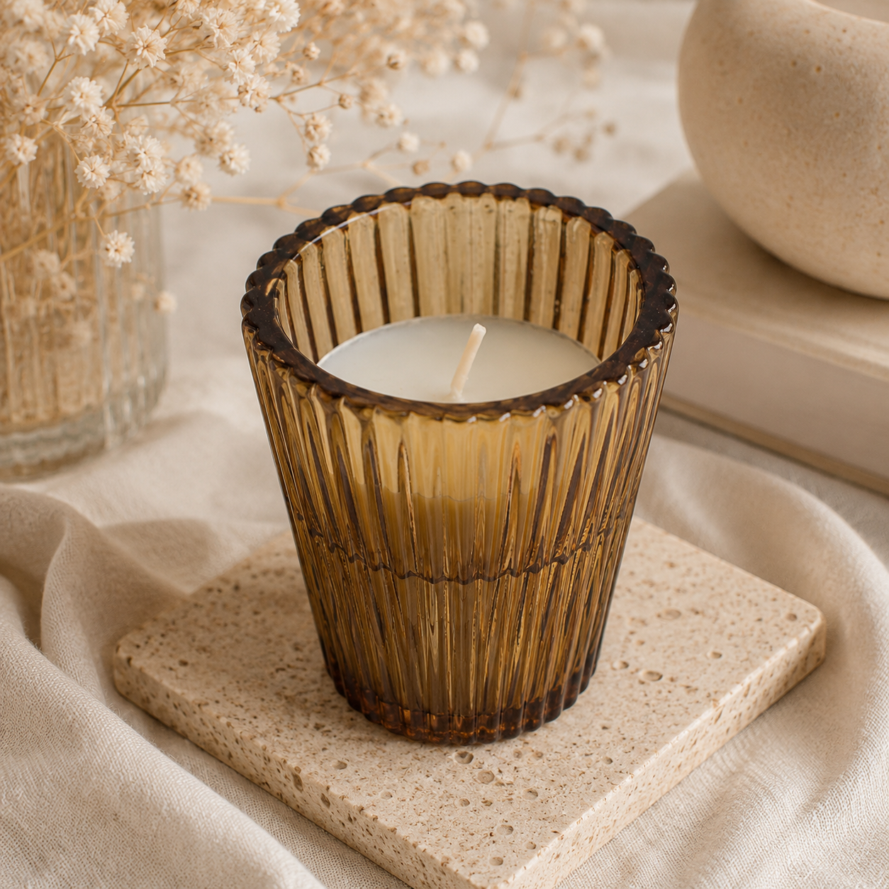 Glass Candle Holders & Jars