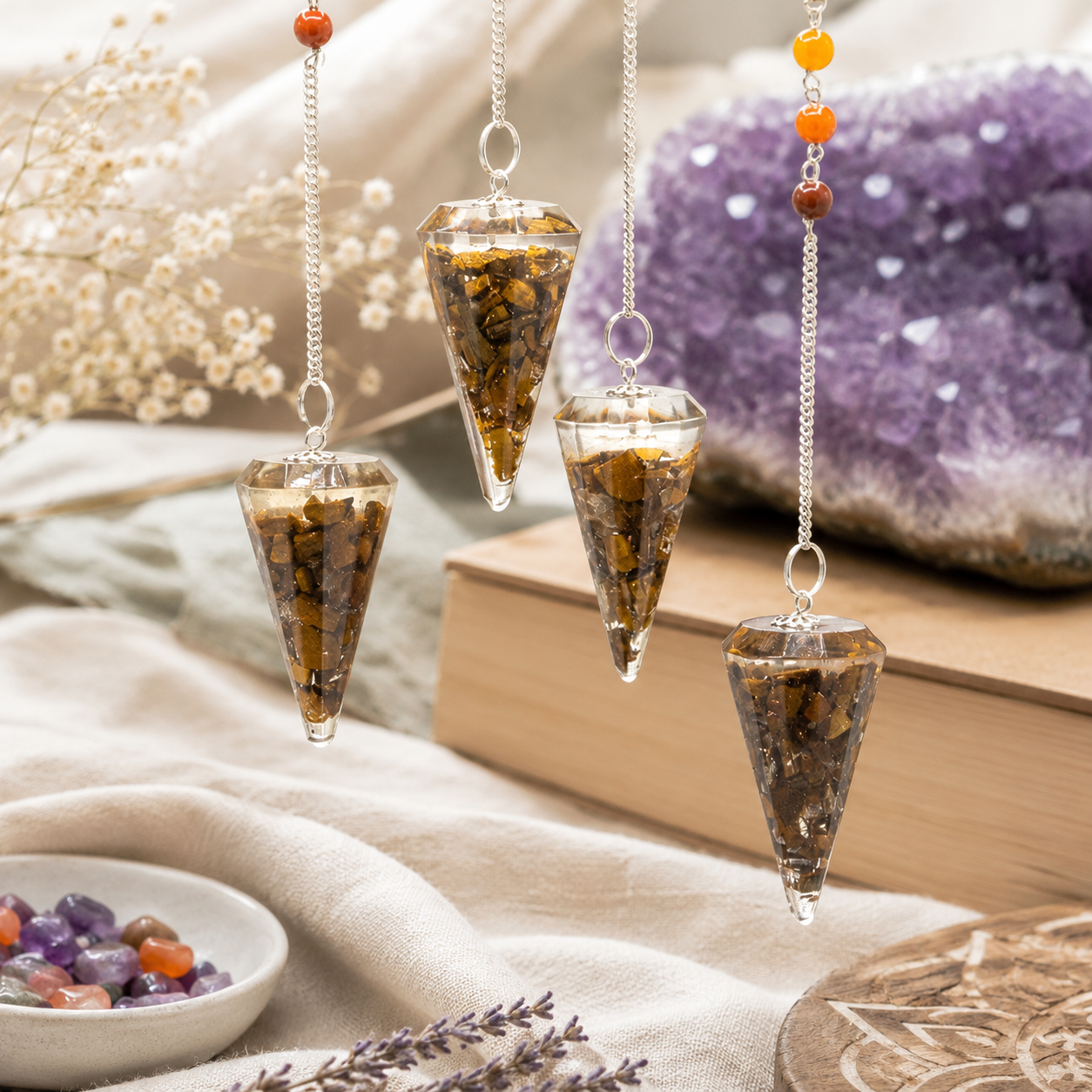 Orgonite Power Chakra Pendulums