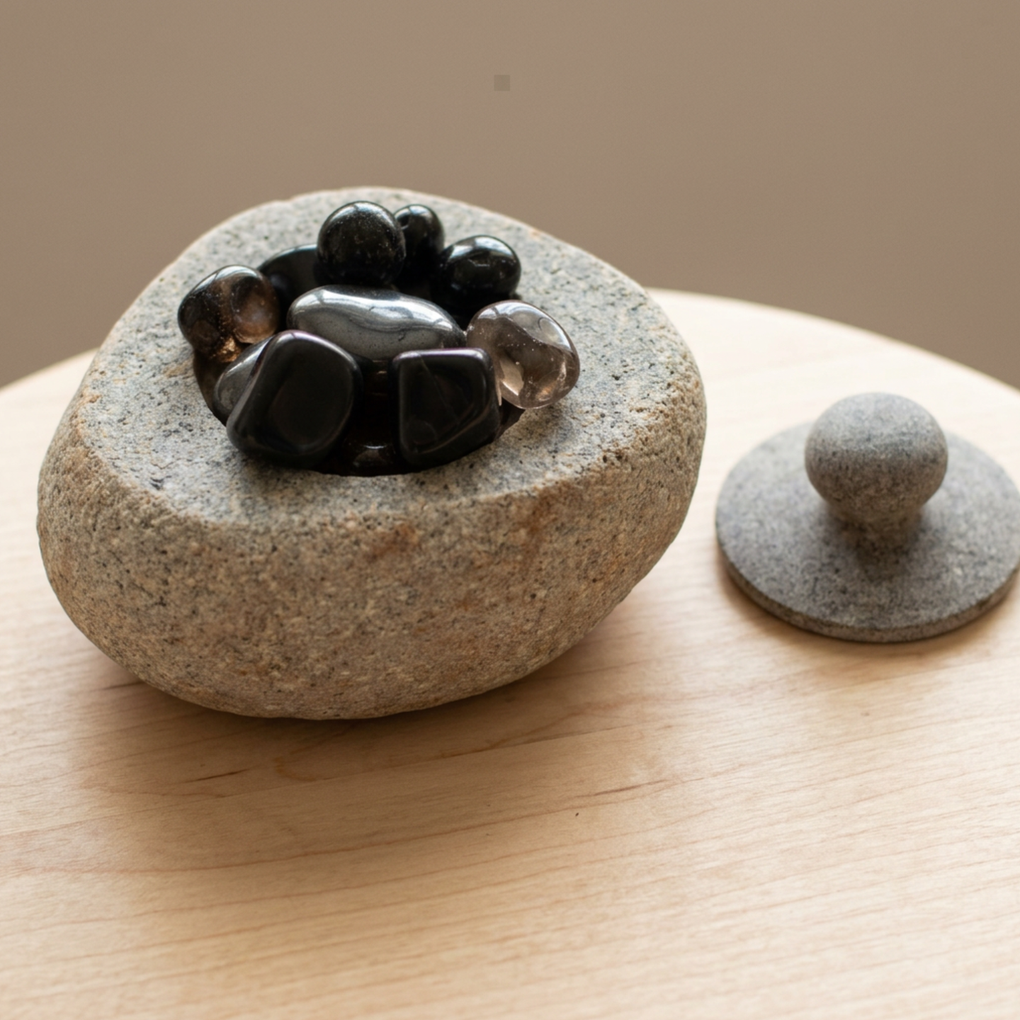 Natural Riverstone Grounding Pots