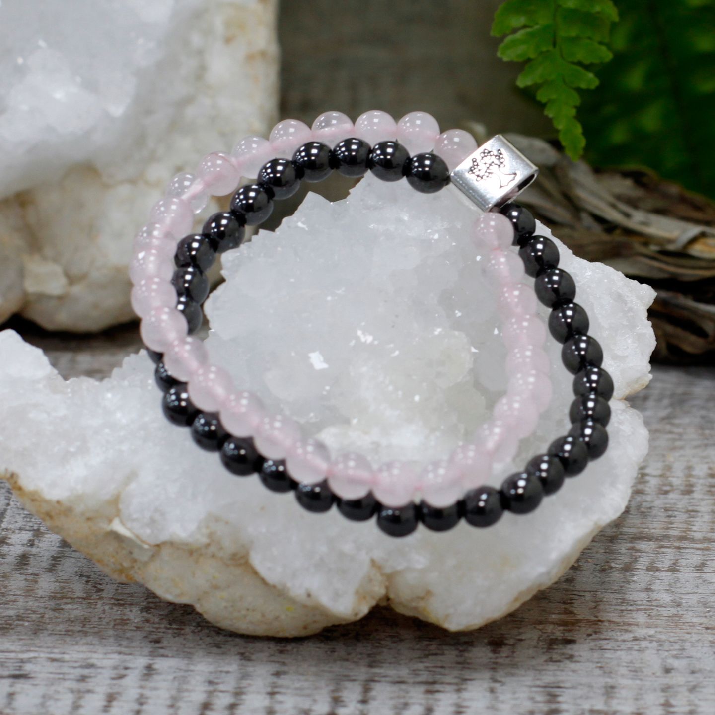 Magnetic Hematite & Gemstone Double Bracelets