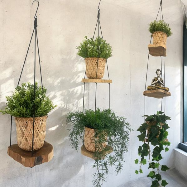 Hanging Gamel Wood Shelf