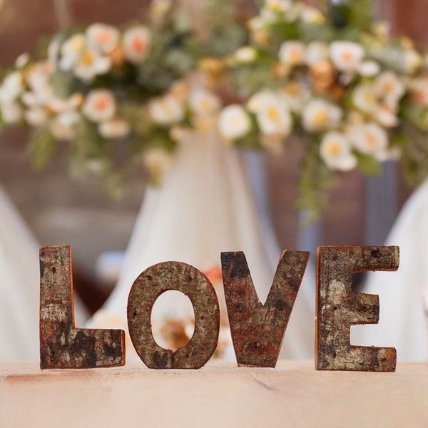Rustic Bark Letters & Numbers Display