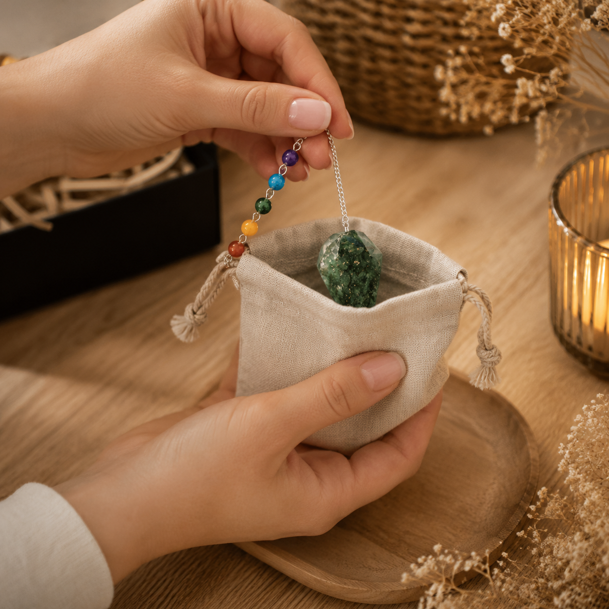 Orgonite Power Chakra Pendulums