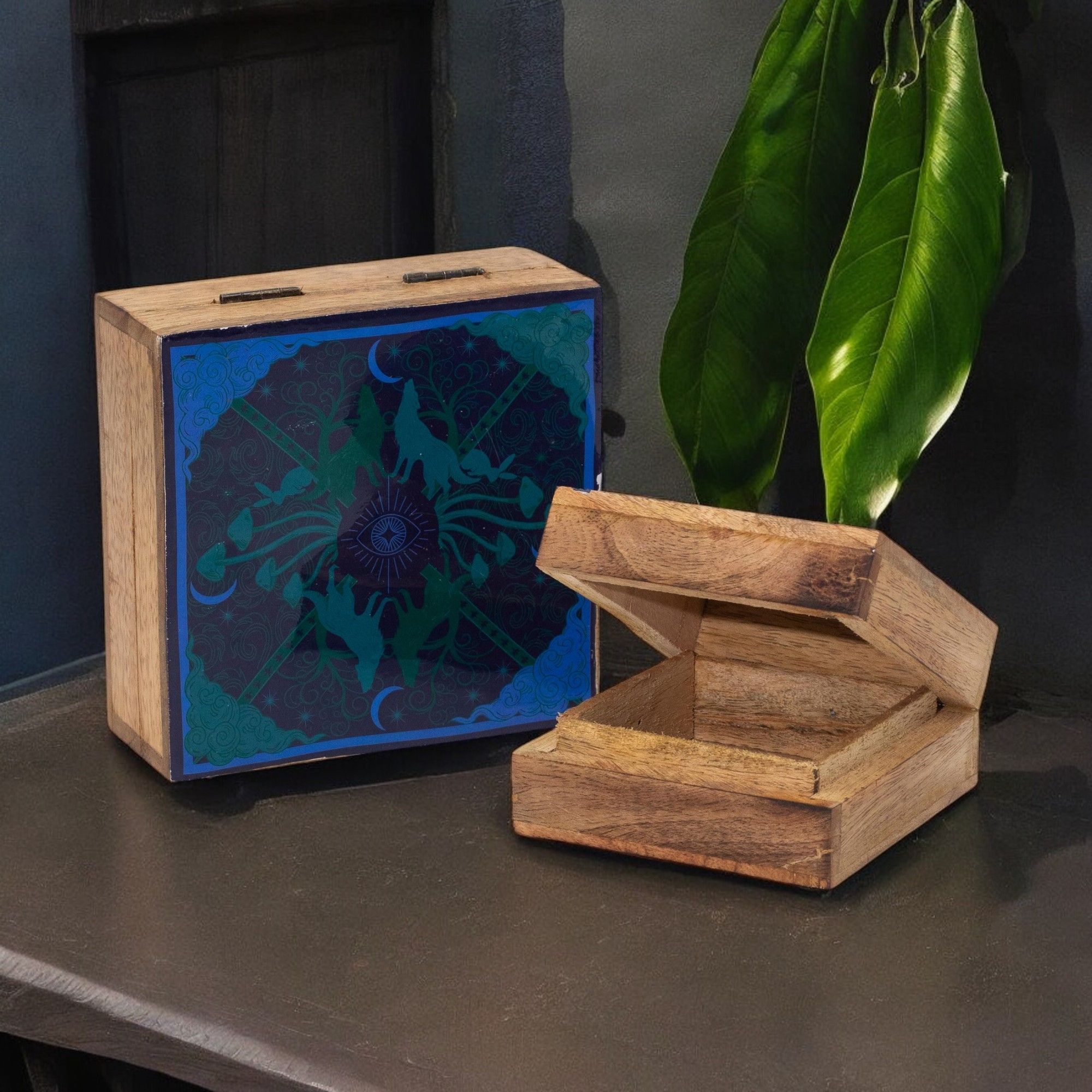 Enamelled Wooden Boxes and Trays
