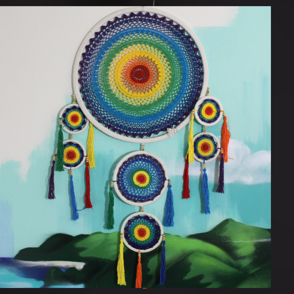Large Rainbow Dream Catchers