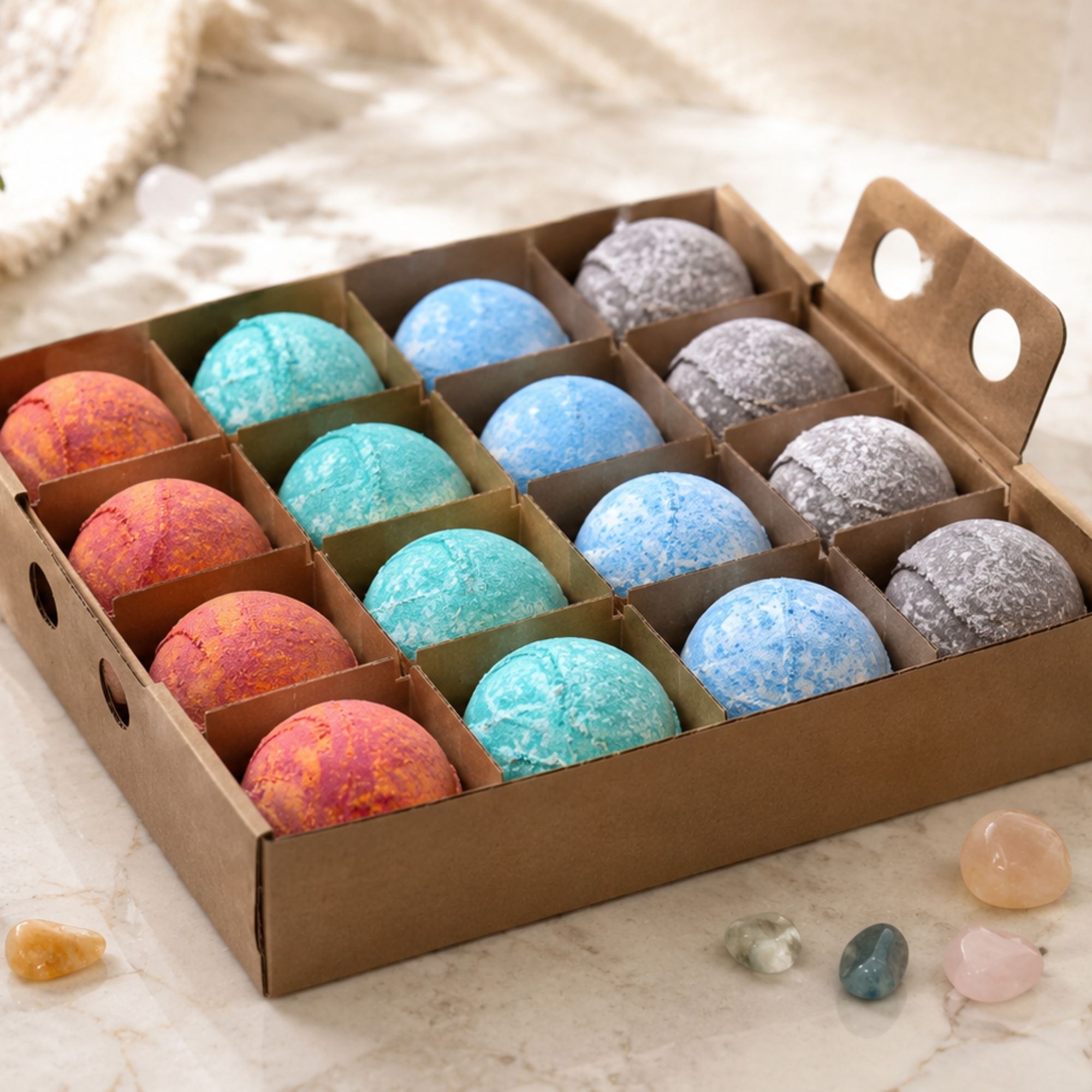 Crystal Bath Bombs - White Label