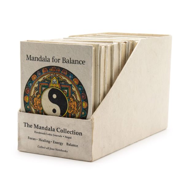 Med Tibet Mixed Mandala Notebooks - (12x8cm) - 40 pages (6x2 assorted Des) - In Display Case