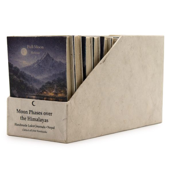 Med Mixed Mountain Moon Phase Notebooks - (12x8cm) - 40 pages (3x4 assorted Des) - In Display Case
